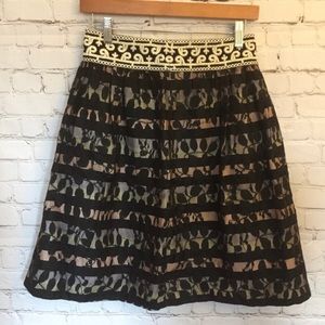 Floreat by Anthropologie Lace Layered Skirt